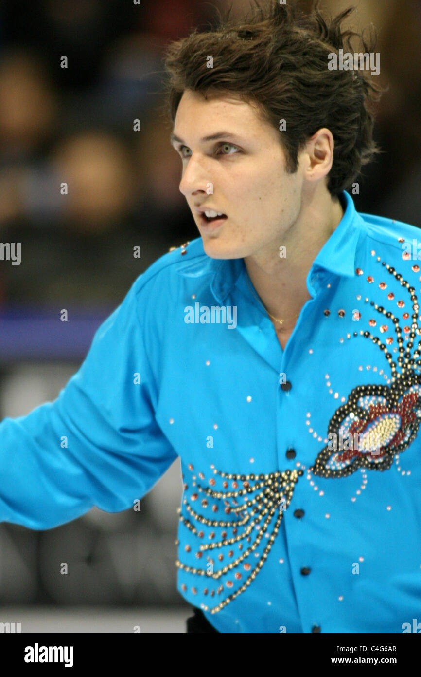 David Ferland competes at the 2010 BMO Canadian Figure Skating Championships in London, Ontario, Canada. Stock Photo