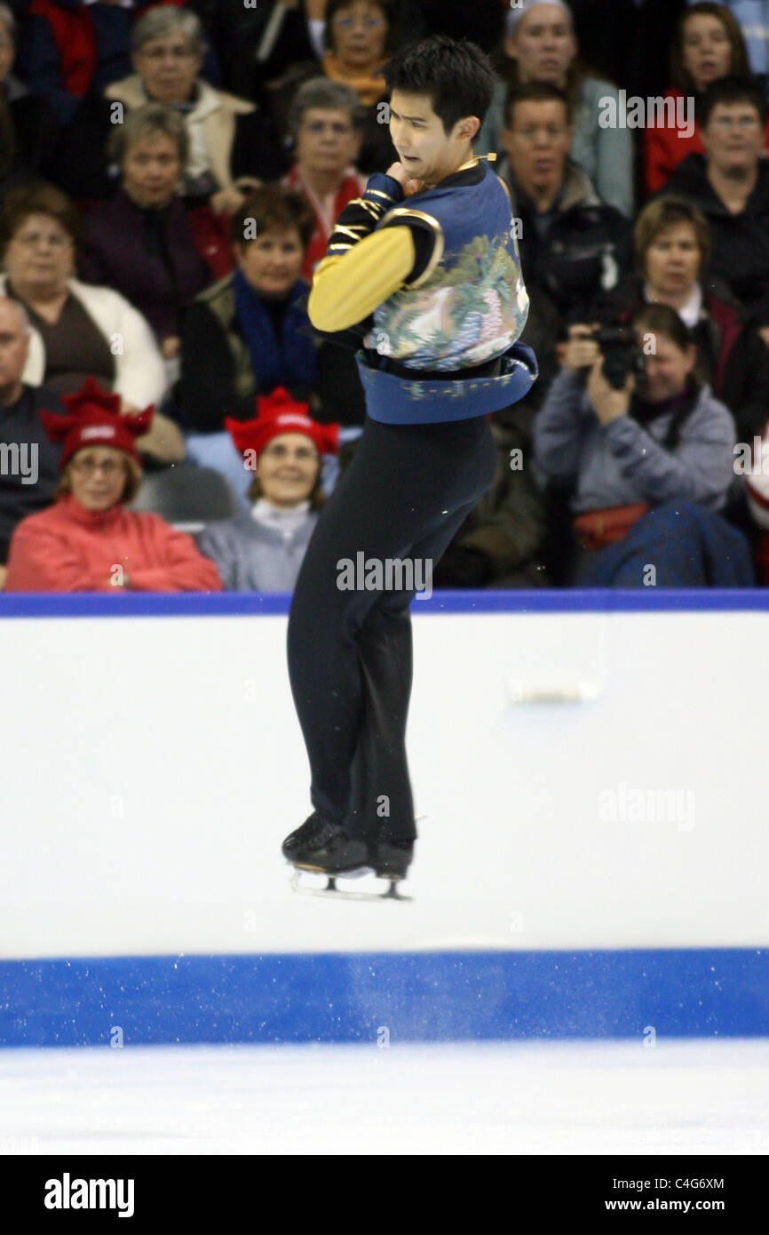 Ronald Lam competes at the 2010 BMO Skate Canada National Championships in London, Ontario, Canada.  Stock Photo