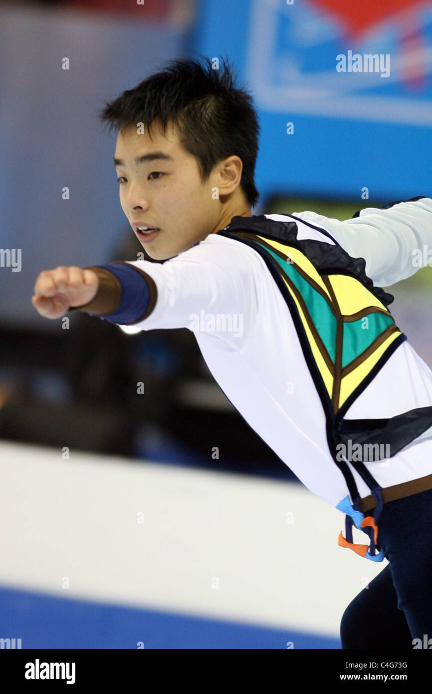 Patrick Wong competes at the 2010 BMO Canadian Figure Skating Championships in London, Ontario, Canada.  Stock Photo