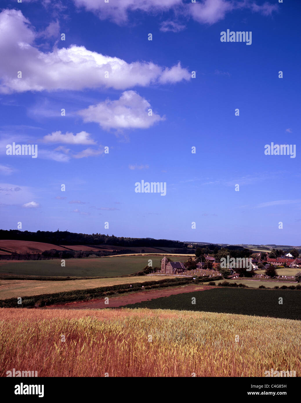 The Village of Branxton and St Paul's Church near The site of Flodden