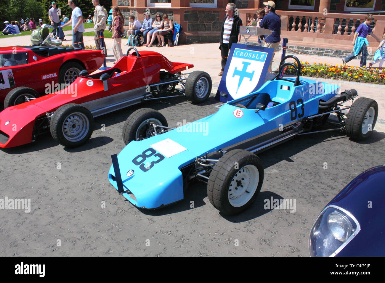 Crossle racecars on display at the 2011 Cultra Hillclimb Event, County Down, Northern Ireland, UK Stock Photo