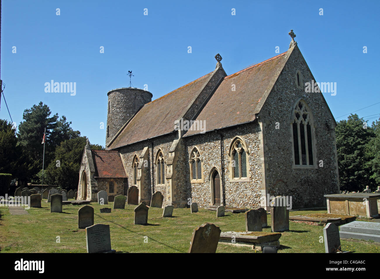 St Mary Church - Burnham Deepdale, Norfolk, England Stock Photo