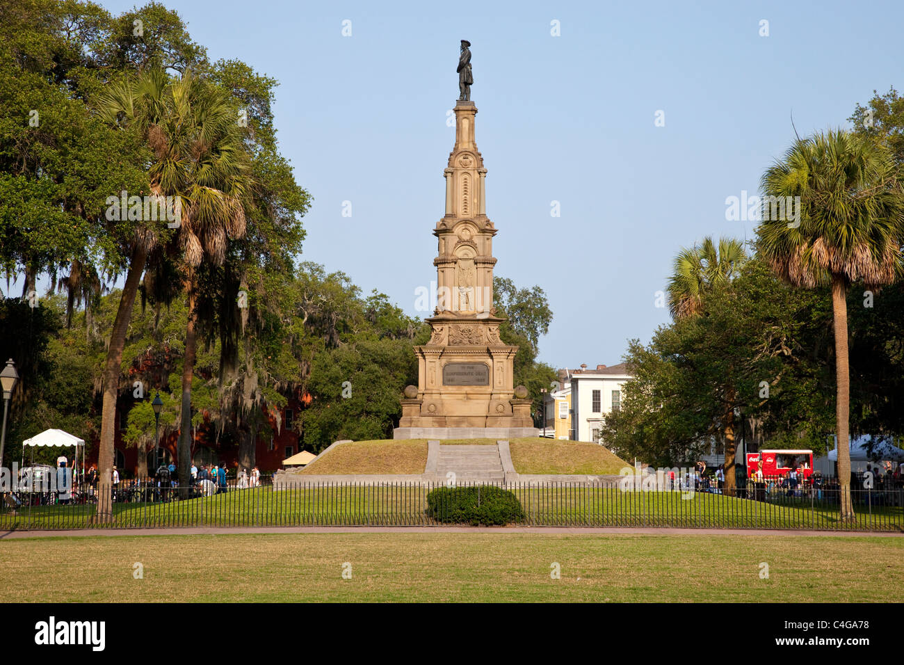 Monument to the Confederate dead, Forsyth Park, Savannah, Stock Photo Alamy
