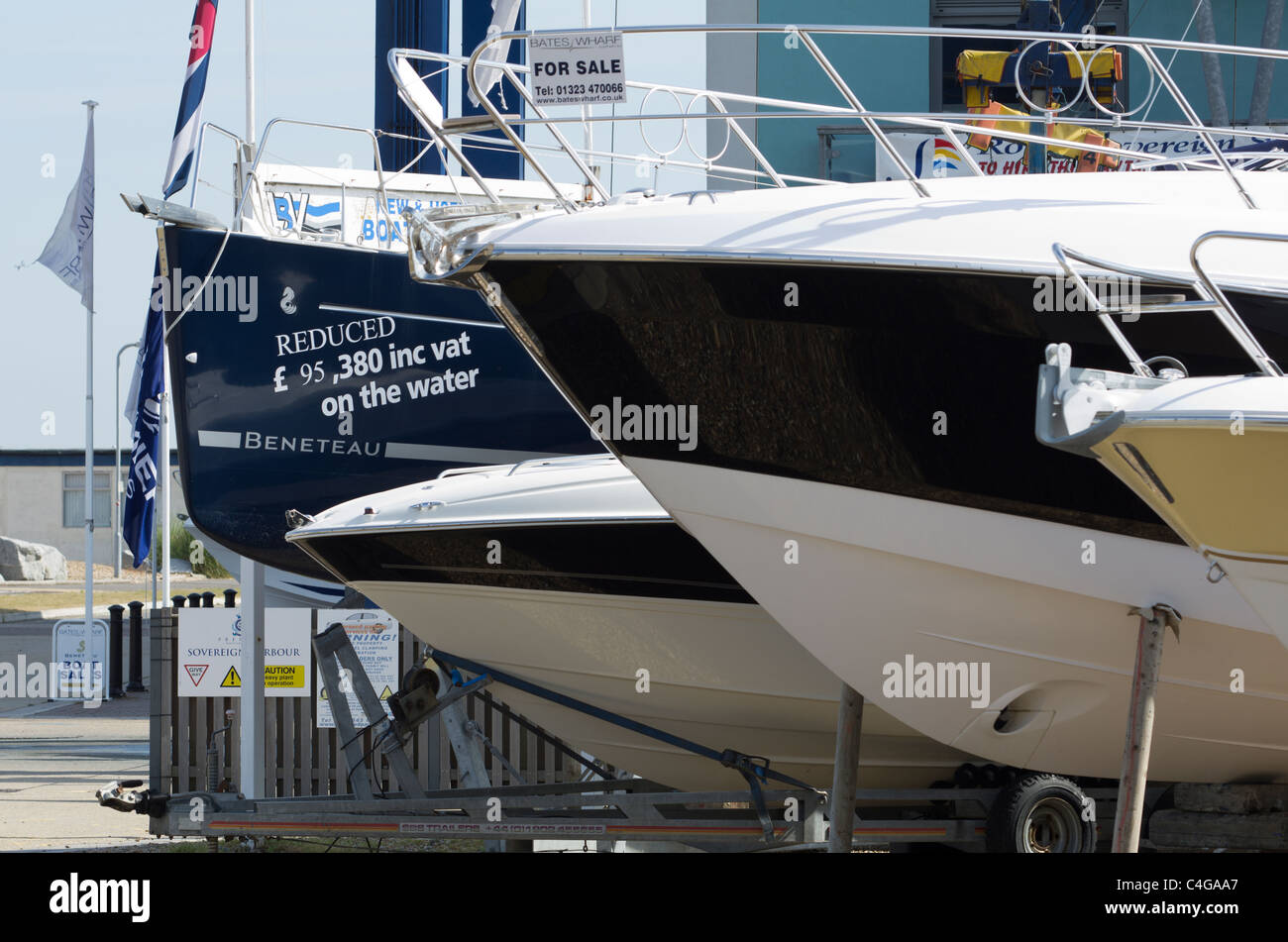 luxury boats and speedboats for sale at Sovereign Harbour Eastbourne