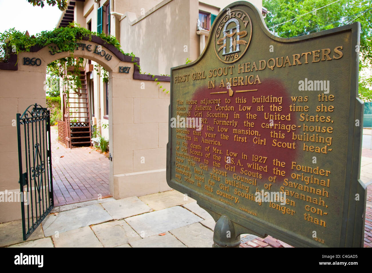First Girl Scout Headquarters in America, Savannah, Stock Photo
