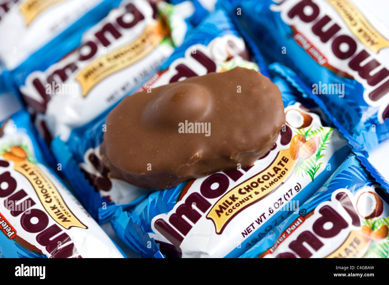 Almond Joy chocolate candy bars Stock Photo Alamy
