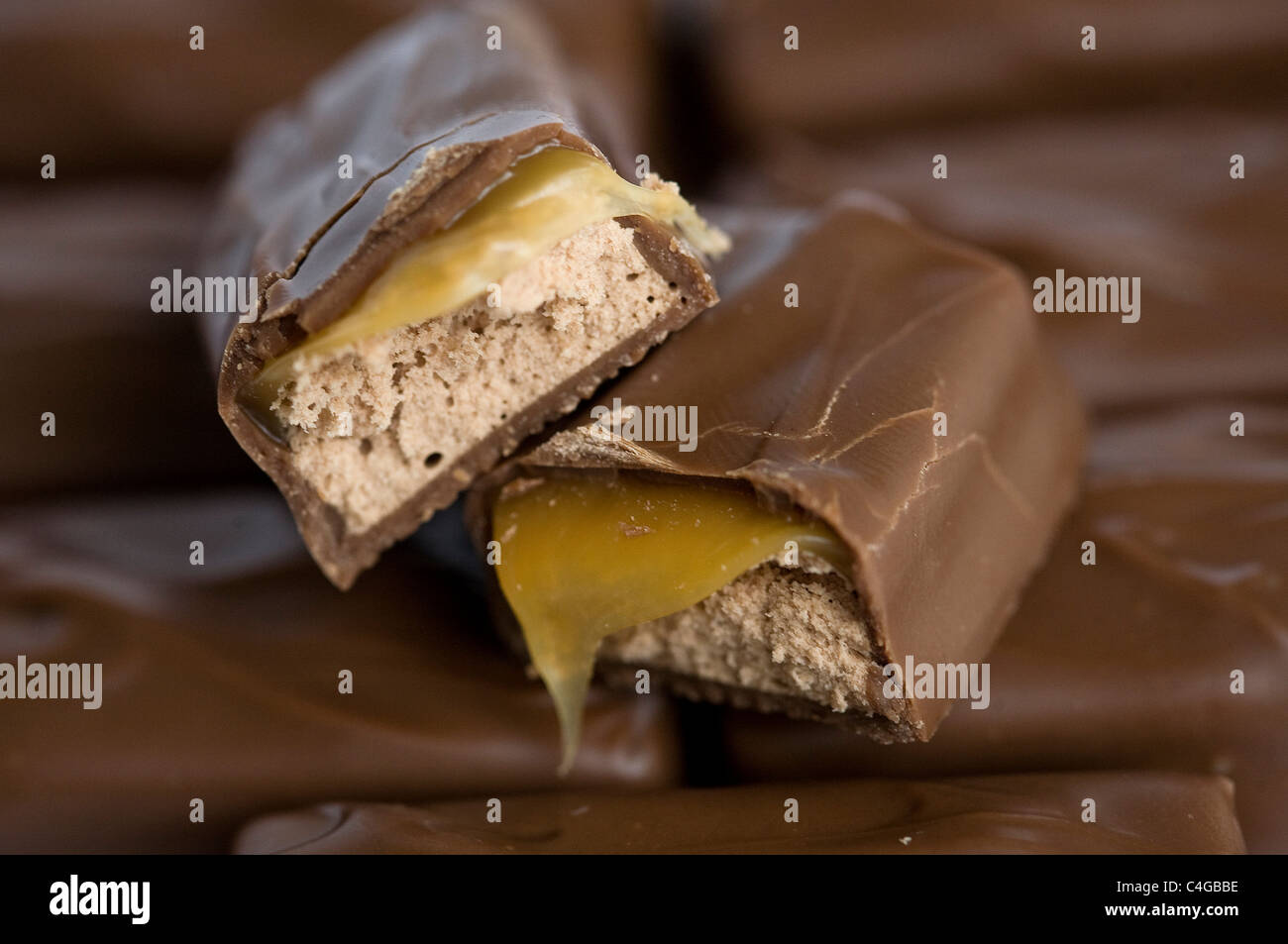 Milky Way chocolate candy bars. Stock Photo