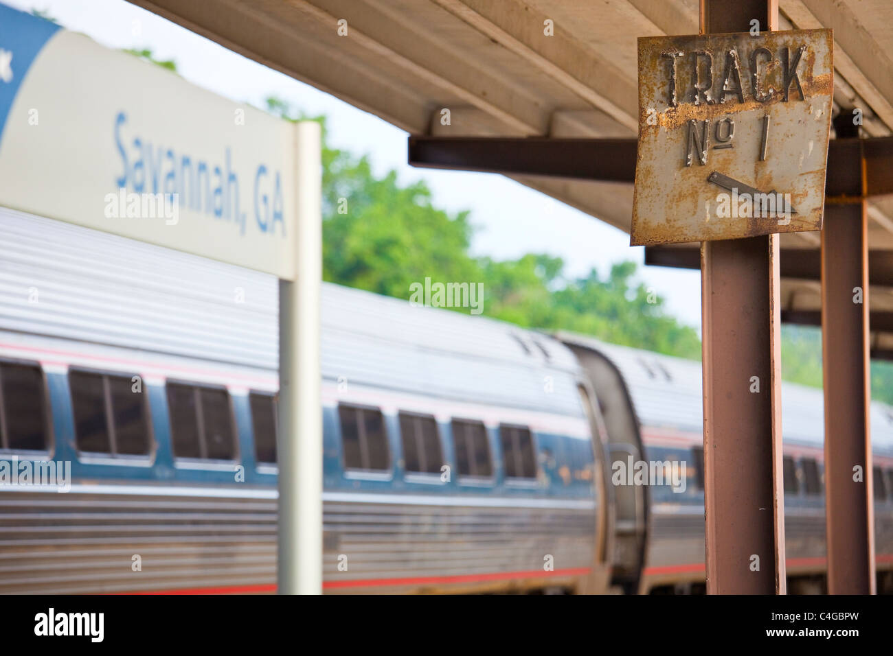 Amtrak Railway Station in Savannah, Stock Photo Alamy