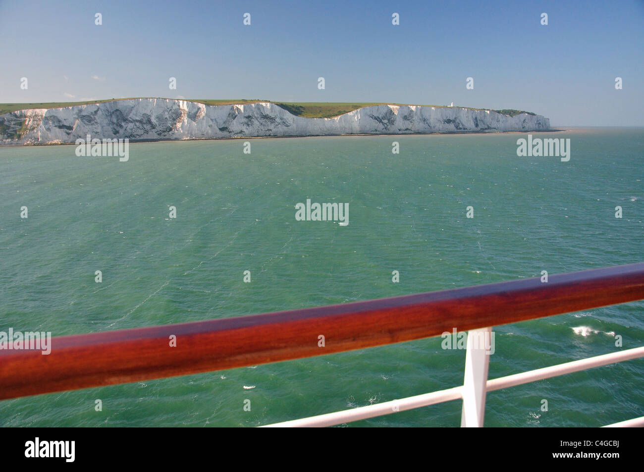 The White Cliffs of Dover from deck of MS Eurodam, Dover, Kent, England ...