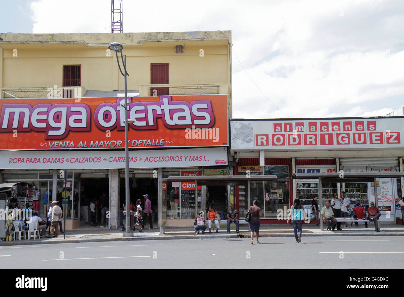 Santo Domingo Dominican Republic,Avenida Duarte,commercial street,department store,wholesale,retail,apparel,footwear,clothing,apparel,accessories,comp Stock Photo