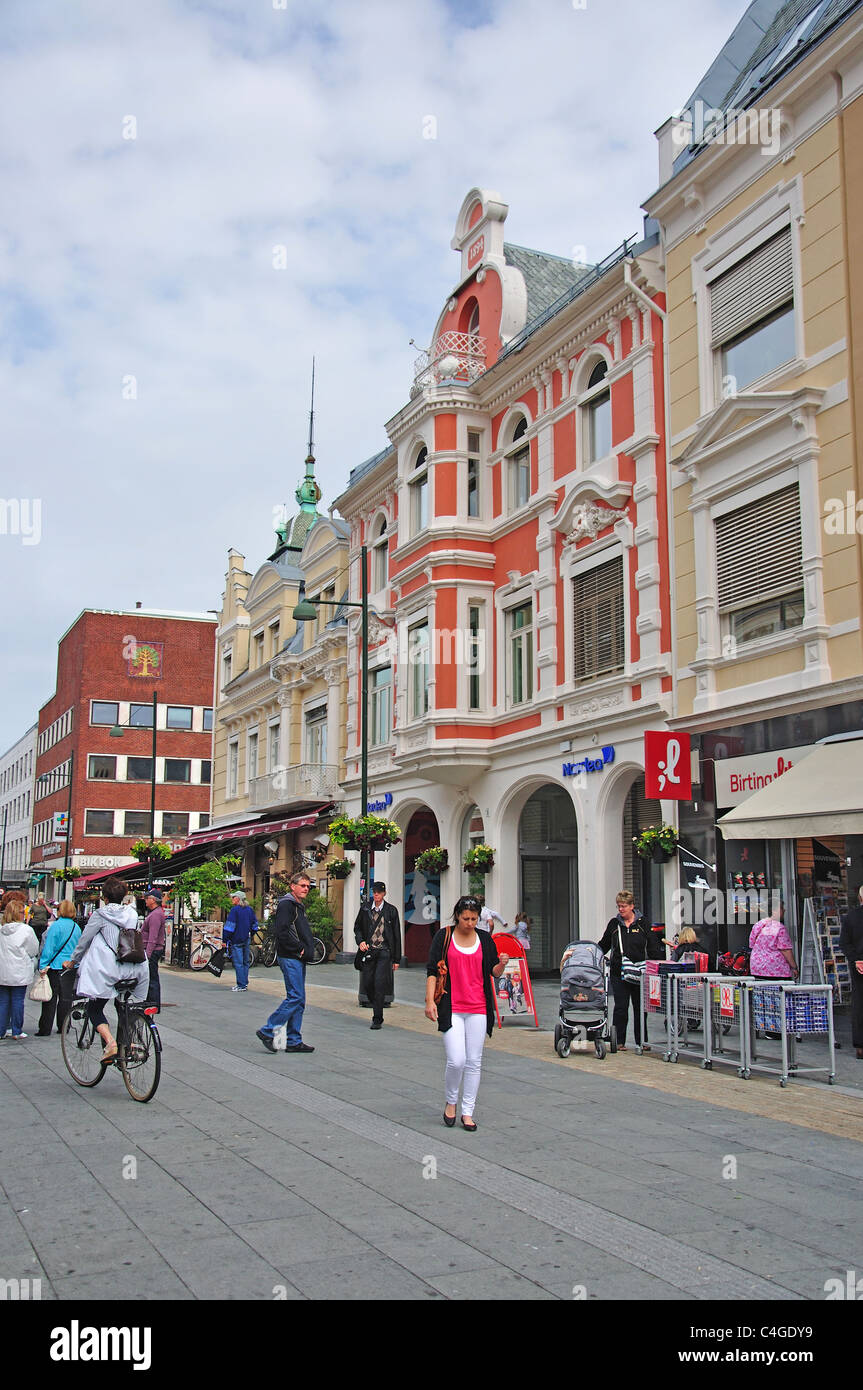 Markensgate, Kristiansand (Christiansand) , Agder County, Norway Stock Photo