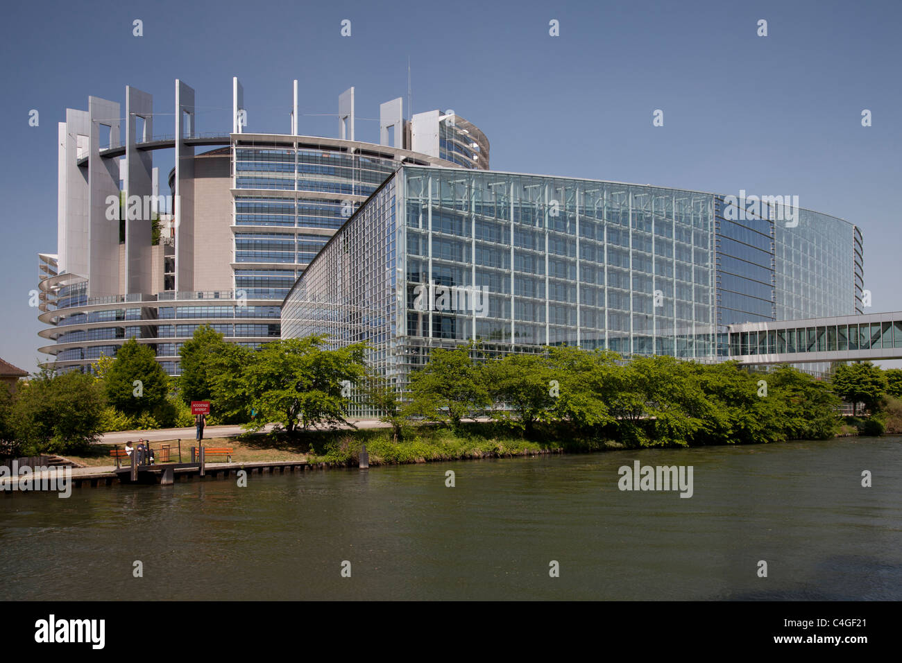 Government building of the European Union in Strasbourg France Stock Photo
