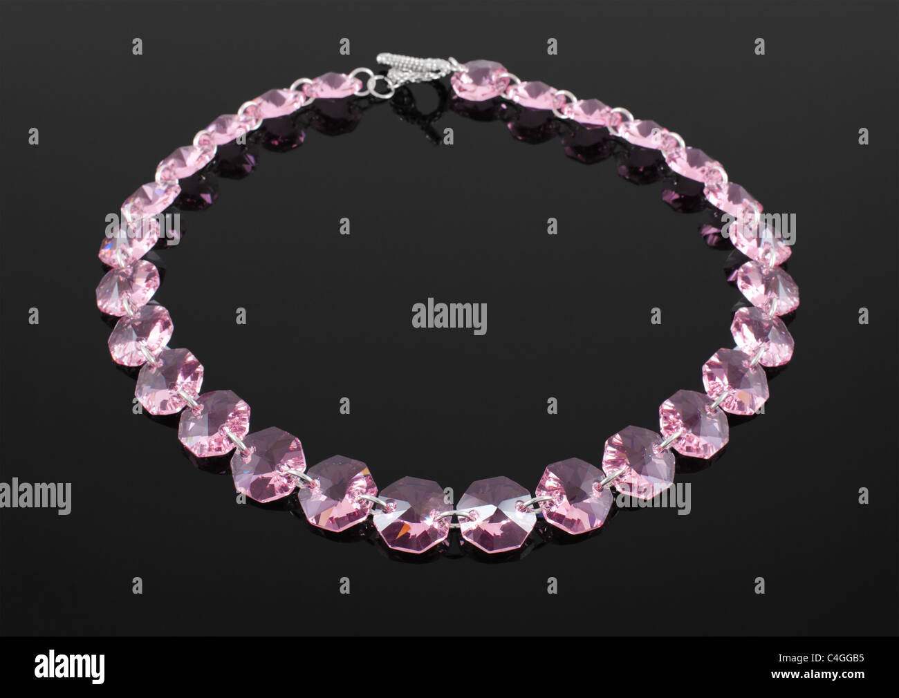 Fashion necklace on black background Stock Photo