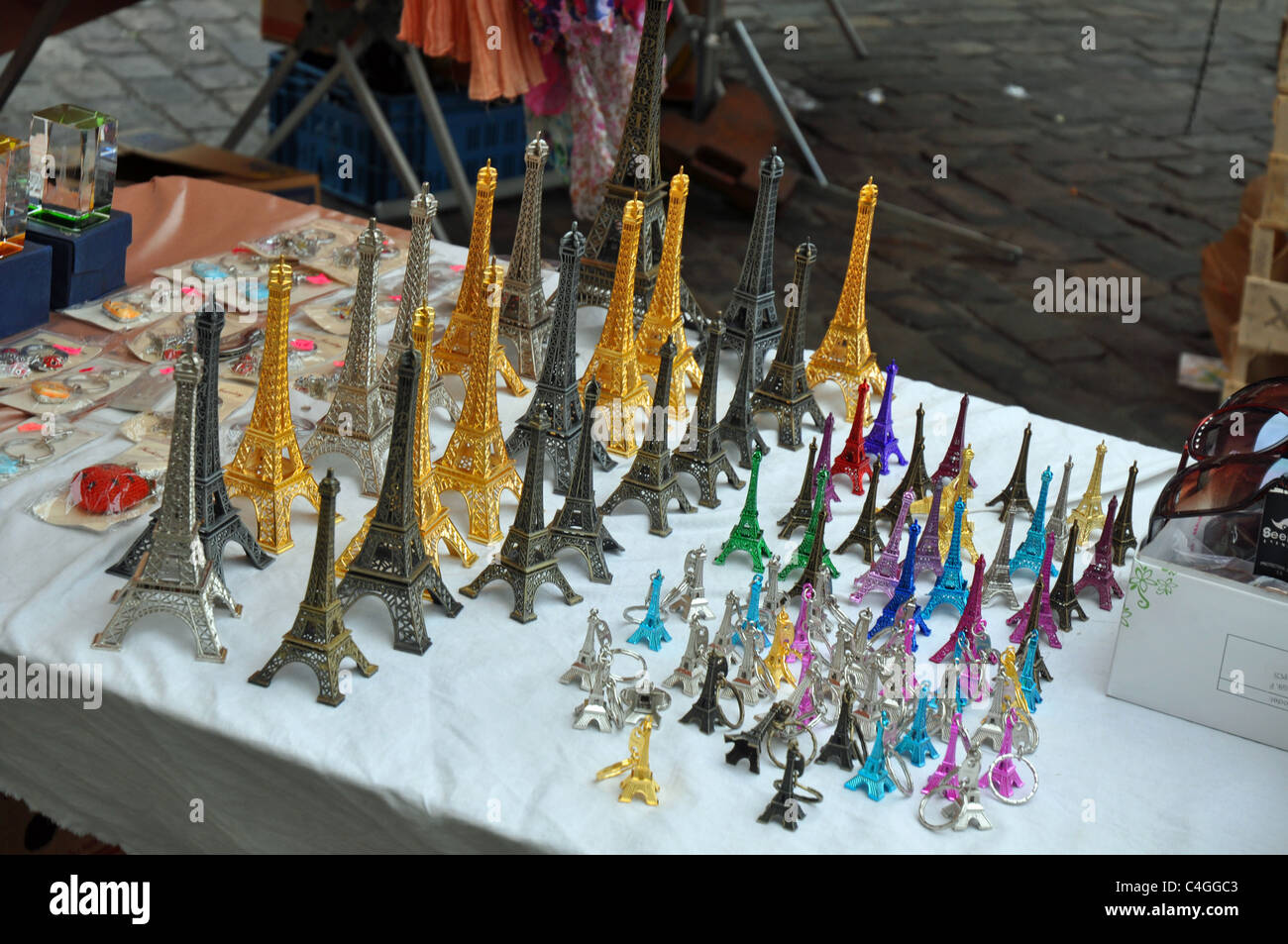 Boulogne, France: cheap souvenirs in the market Stock Photo