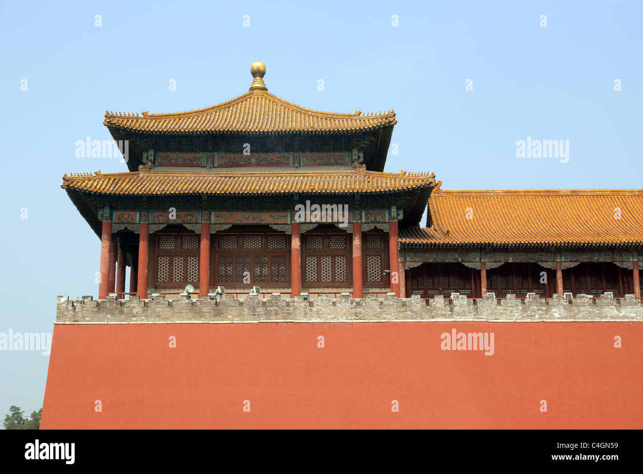 One of the gates in the Forbidden City, Beijing, China, Asia Stock ...