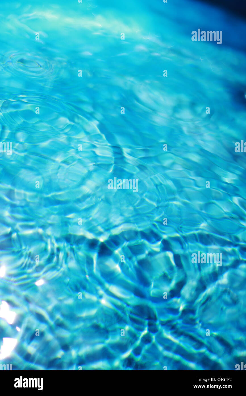 ripples in blue water Stock Photo