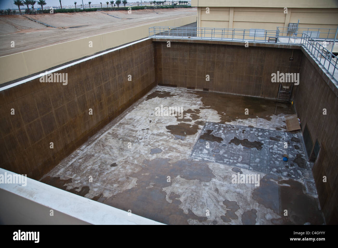 Water sewerage treatment plant abu dhabi uae Stock Photo