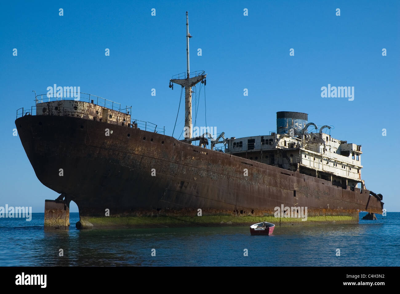 Wreck in Arrecife, Lanzarote, Canary Islands Stock Photo