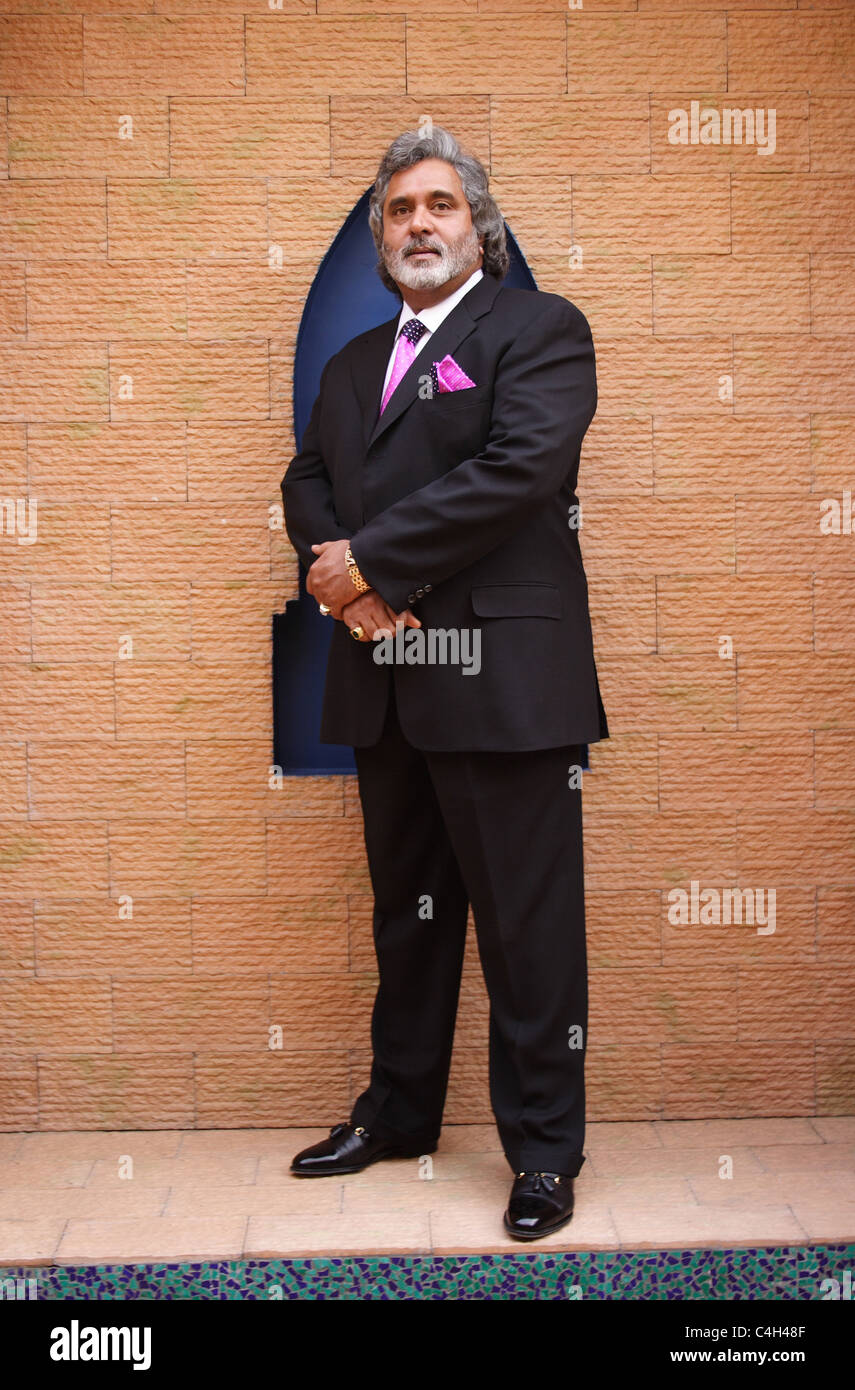 Vijay Mallya Kingfisher airlines force india Stock Photo - Alamy