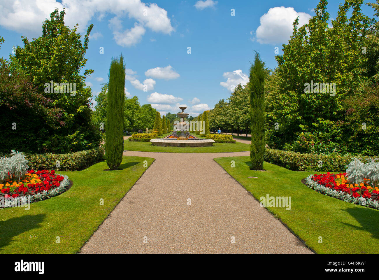One of the entrances to The Regent's Park, London, United Kingdom, taken in early summer 2011. Stock Photo