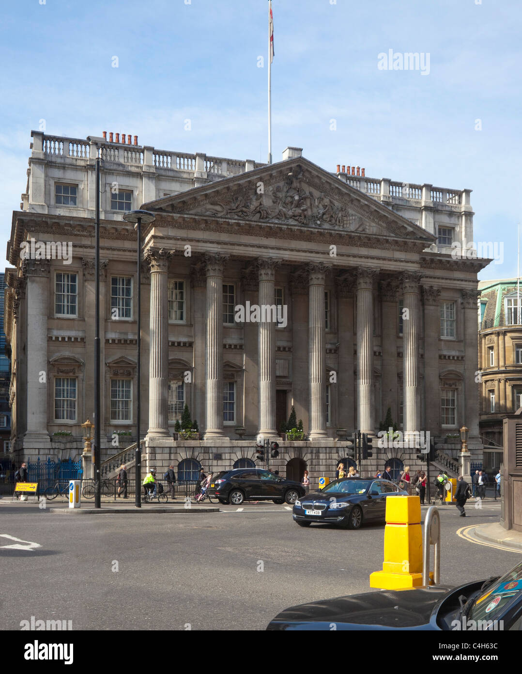 The Mansion House in the City of London Stock Photo