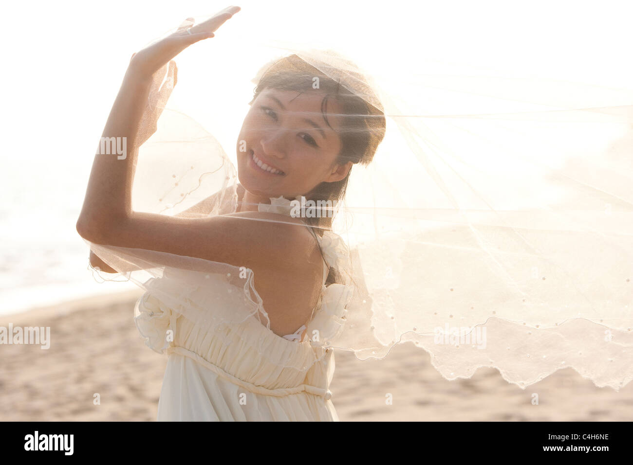 Portrait of Happy Bride Stock Photo - Alamy