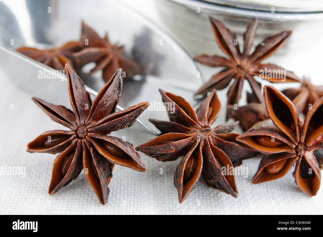 Selective focus image of Star Anise Fruits. Stock Photo