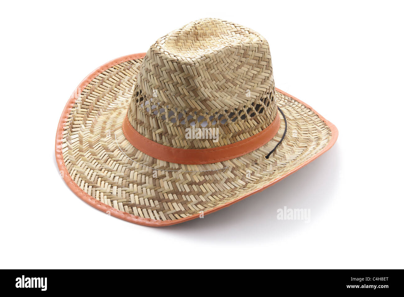 Wide brimmed straw hat Cut Out Stock Images & Pictures - Alamy