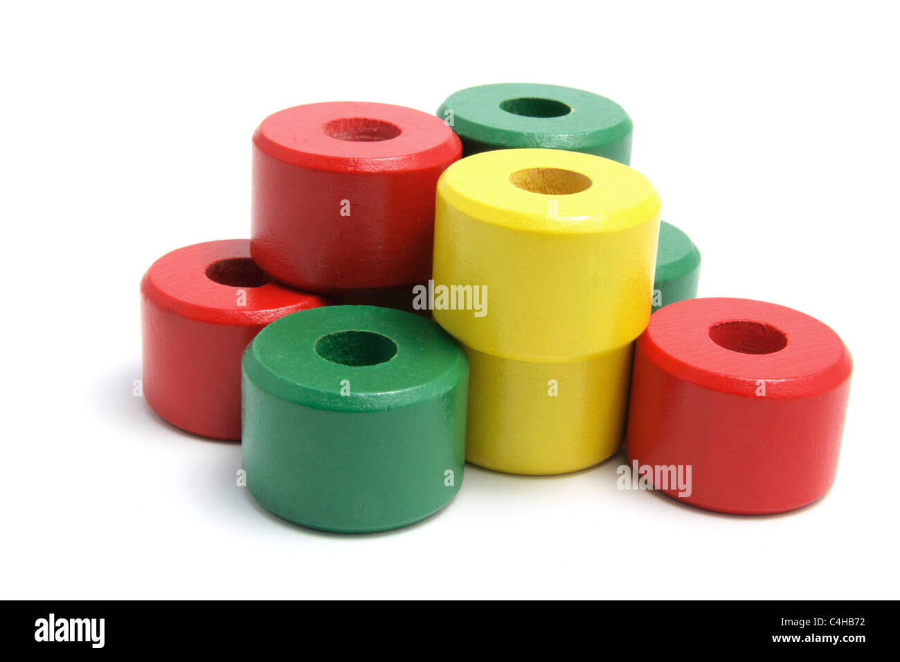 Wooden Toy Stacking Rings Stock Photo Alamy