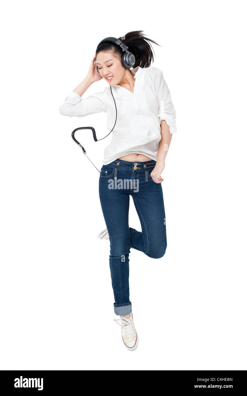 Chinese woman jeans dancing hi-res stock photography and images - Alamy