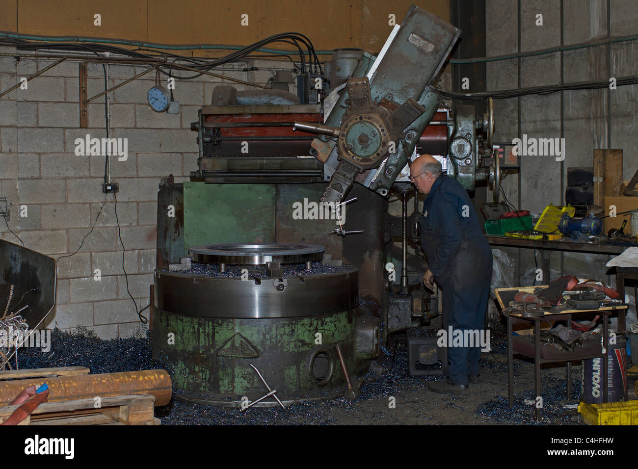 Setting up the machine Stock Photo - Alamy