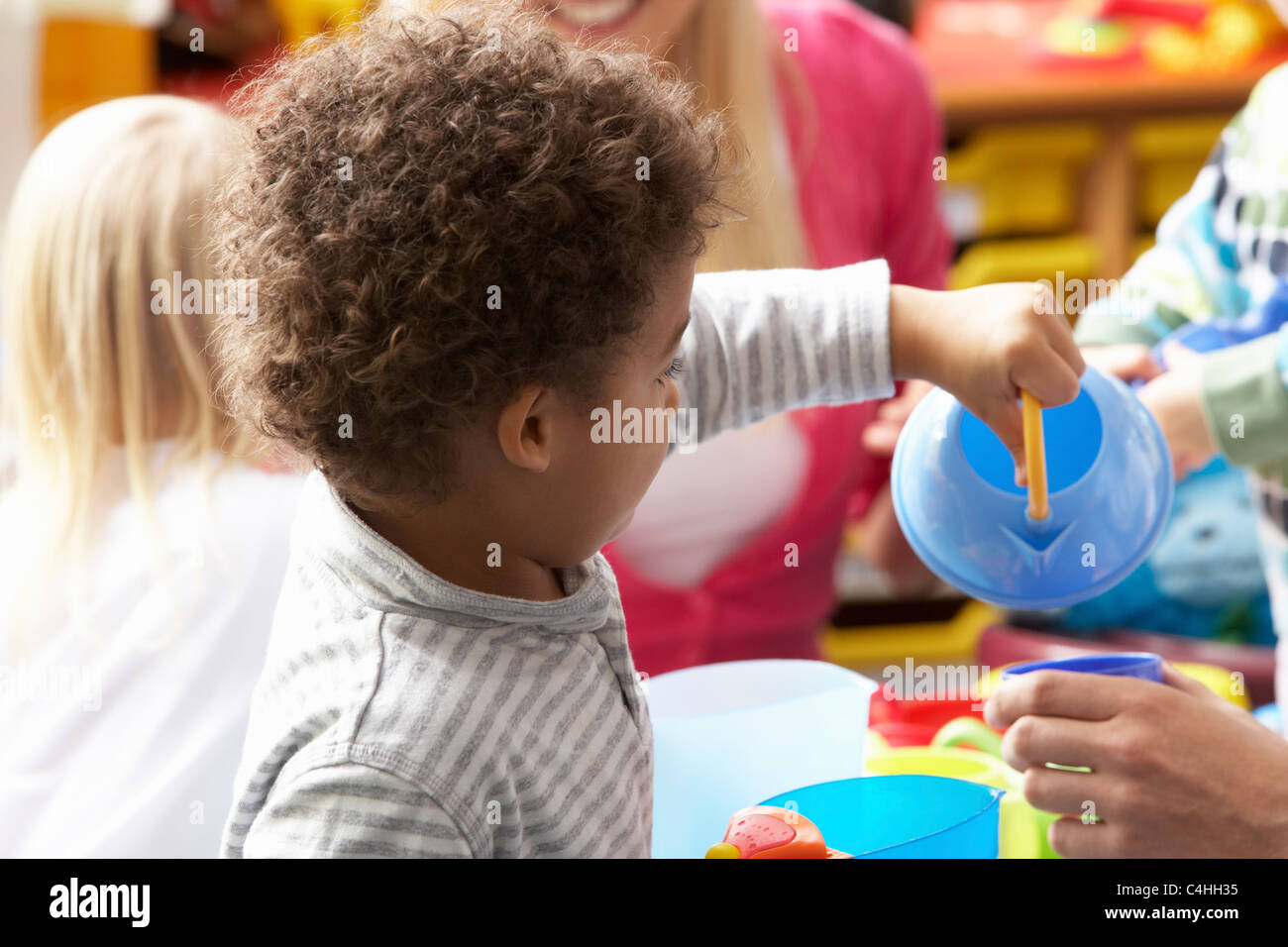 Children in nursery Stock Photo