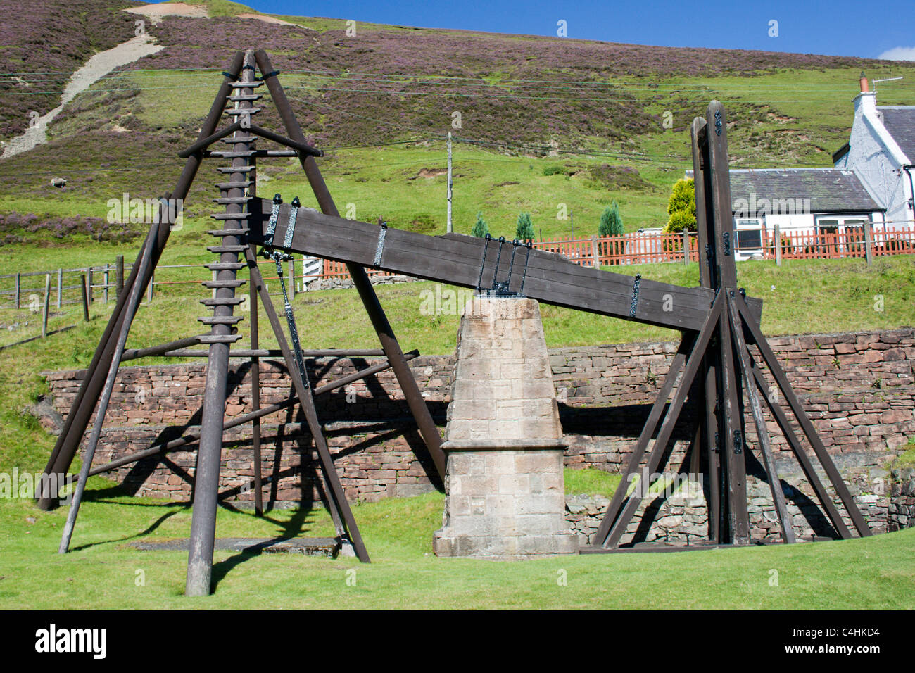 Beam Engine at Wanlockhead Stock Photo
