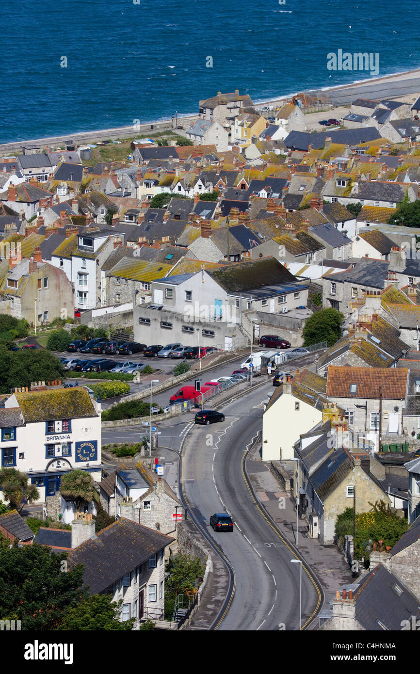 closely packed houses fortuneswell portland dorset england uk gb Stock Photo Alamy