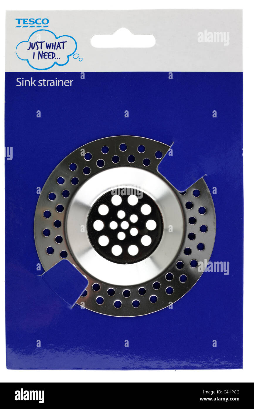 Tesco Just what I need sink strainer Stock Photo Alamy