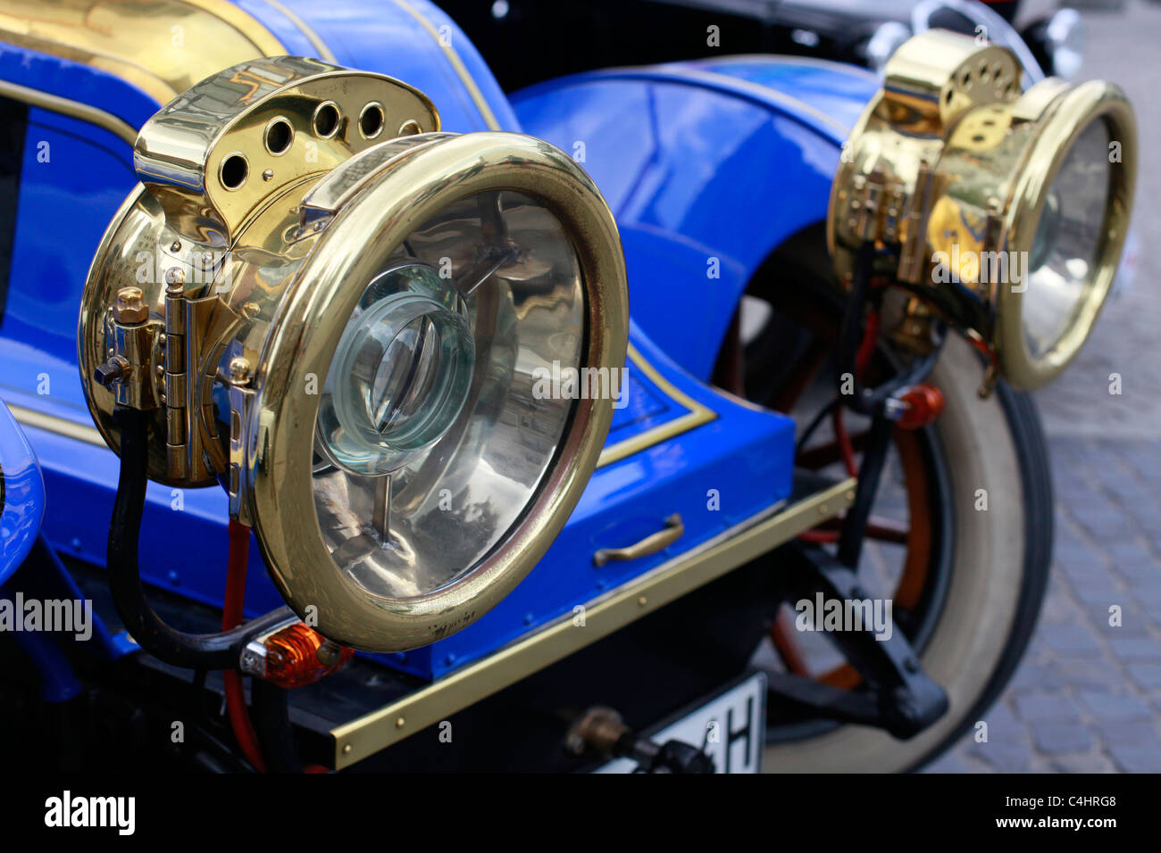 A front view of an old car Stock Photo Alamy