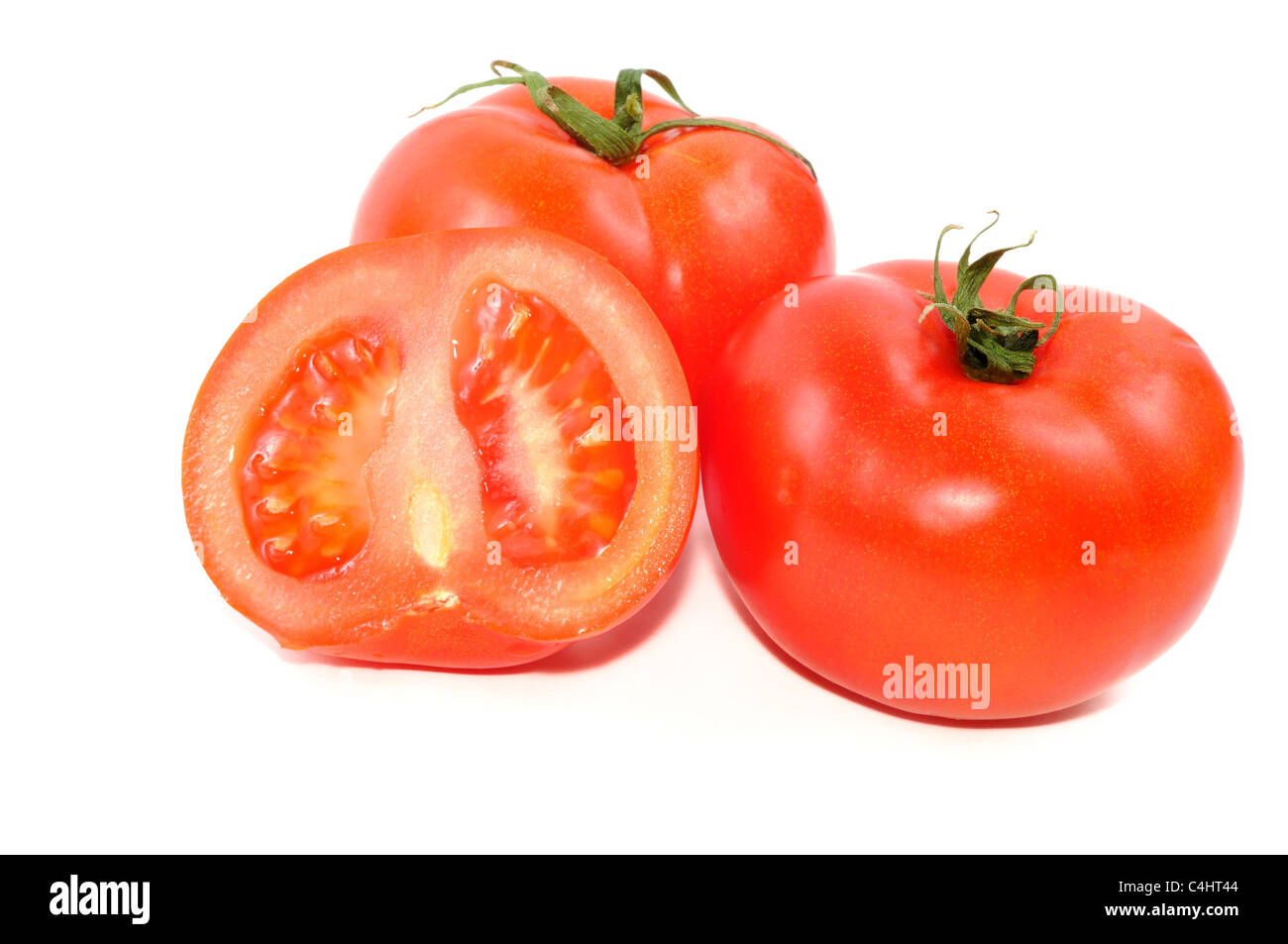 Red tomato isolated on a white background Stock Photo - Alamy