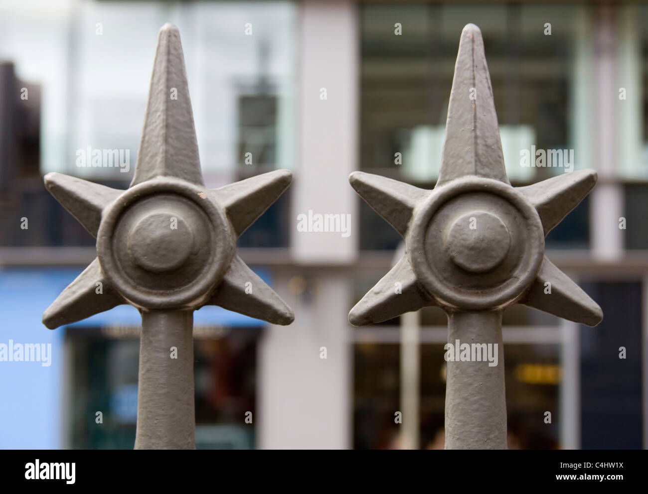 Geometric Star Railing Star Shaped Railings Stock Photo - Alamy