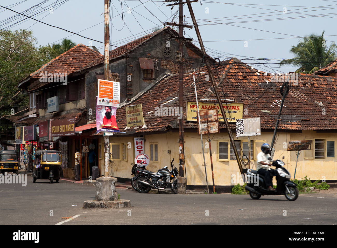 Road Junction, Fort Cochin, Kerala, India Stock Photo Alamy