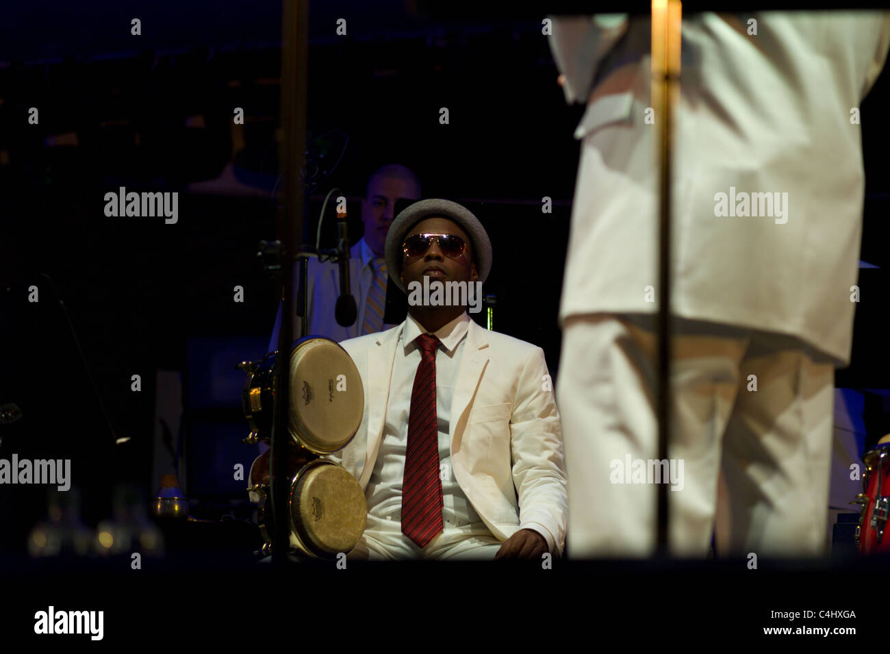 Cuban Bandleader Juan De Marcos and his Band playing live at Womadelaide 2011 Stock Photo