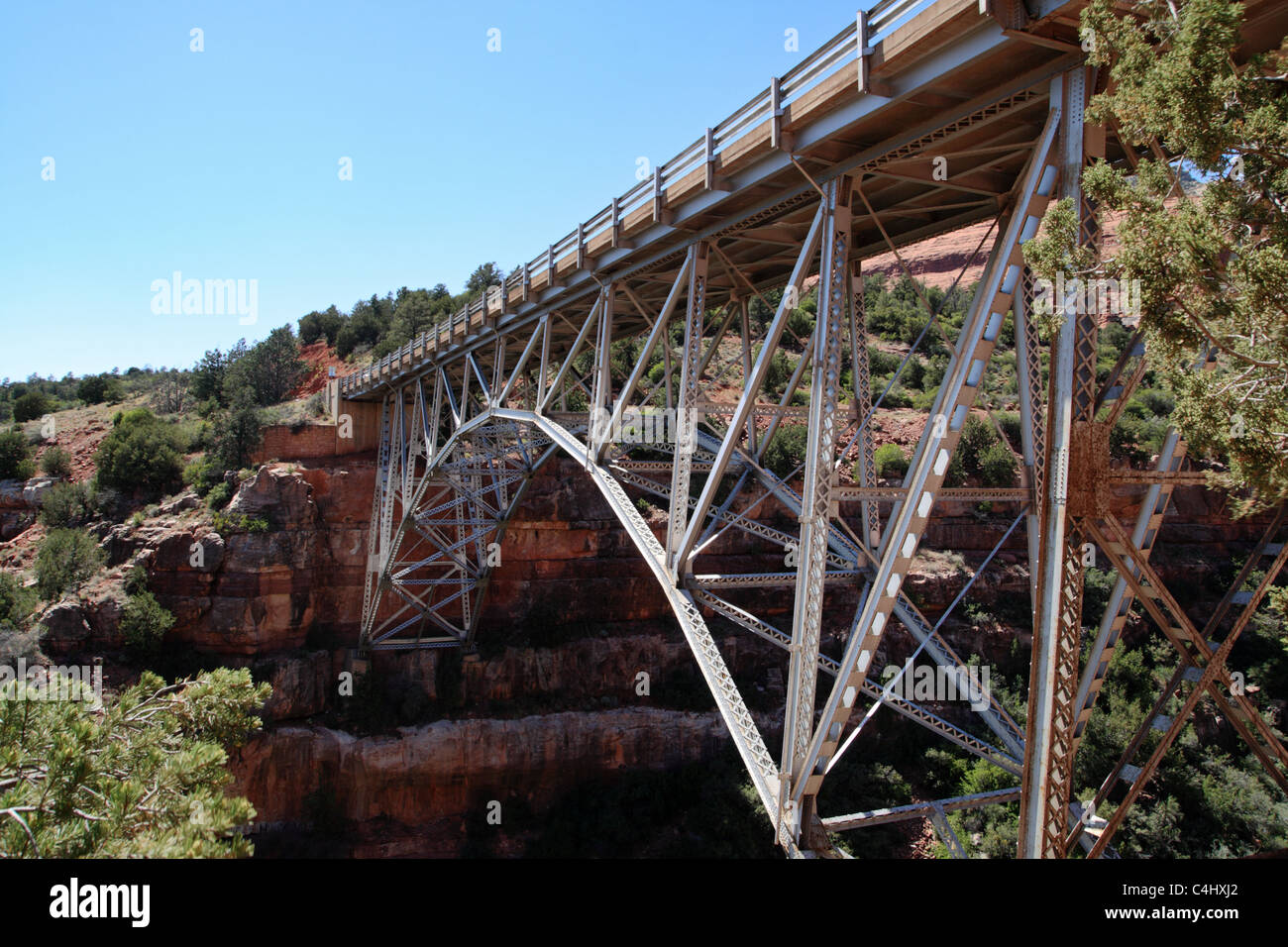 Midgley Bridge over Wilson Creek near Sedona Arizona Stock Photo