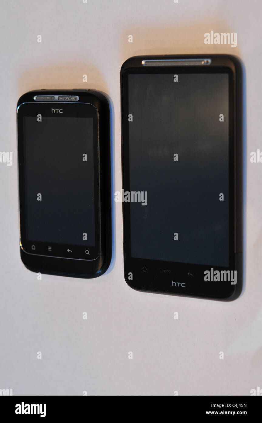 HTC Wildfire S and an HTC Desire HD