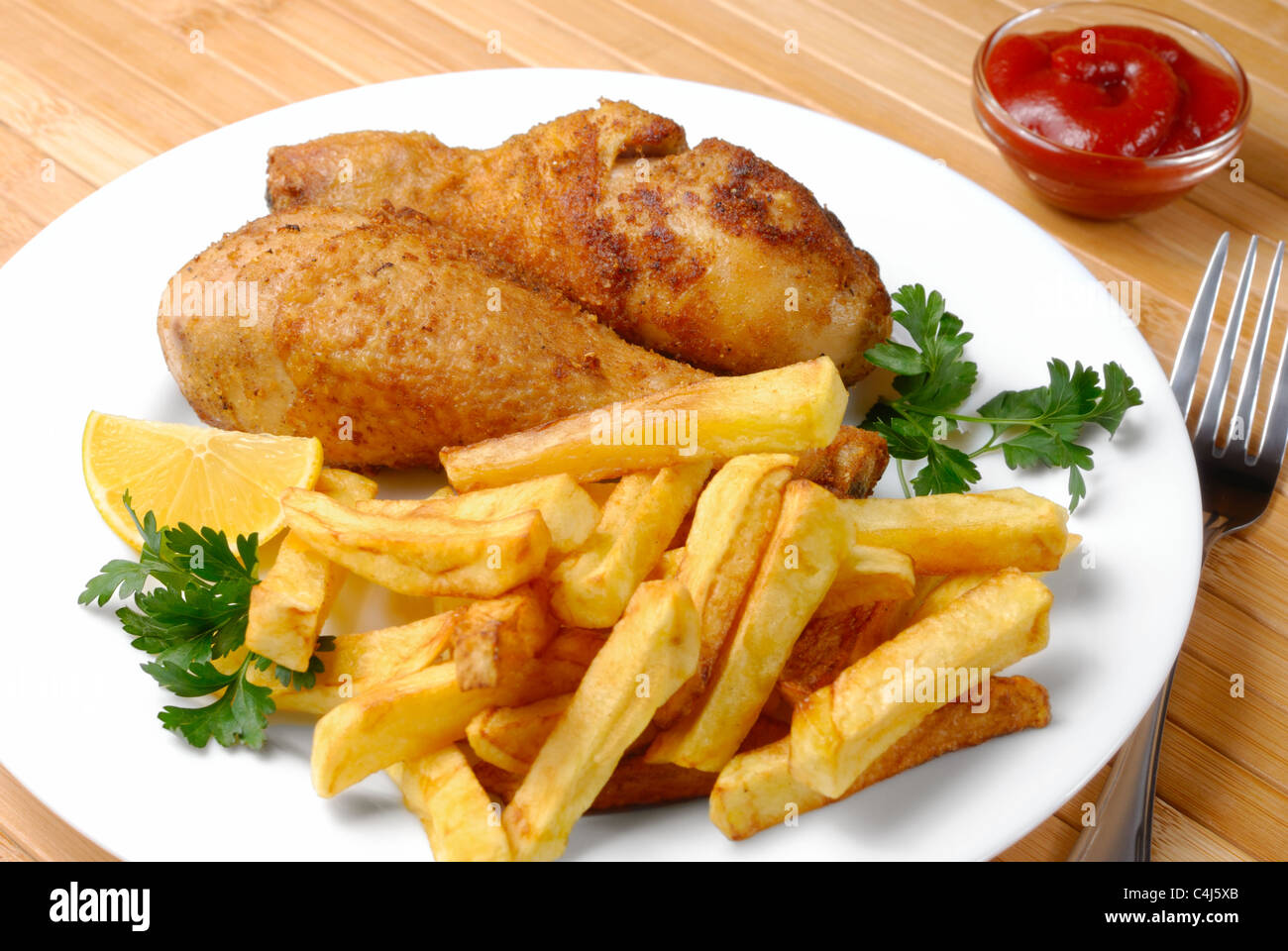 fried chicken lays potato chips