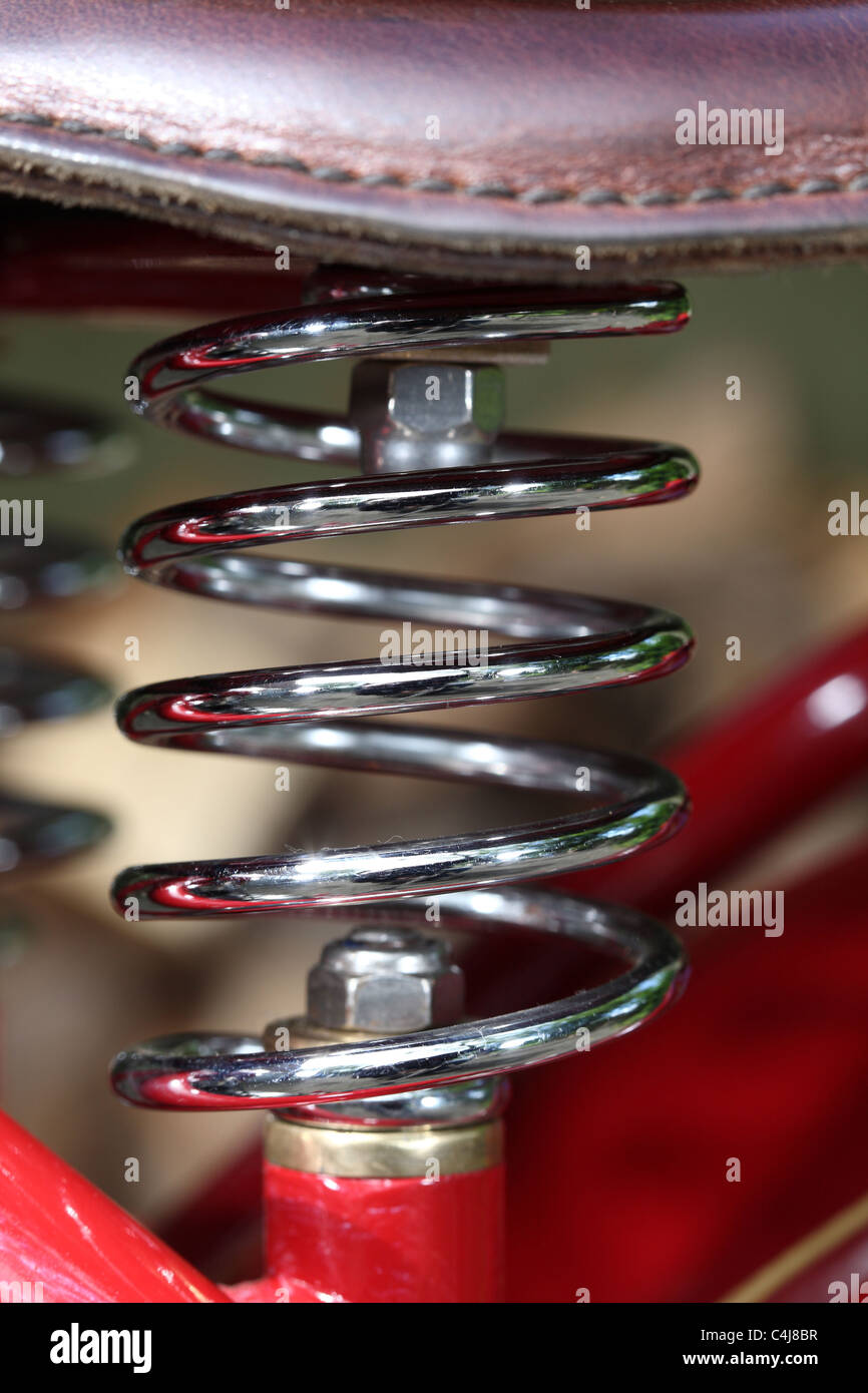 Seat Spring on a motorbike Stock Photo Alamy