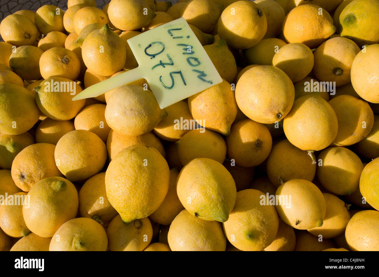 lemon lemons yellow citrus fruit acid acidic acidity test Stock Photo