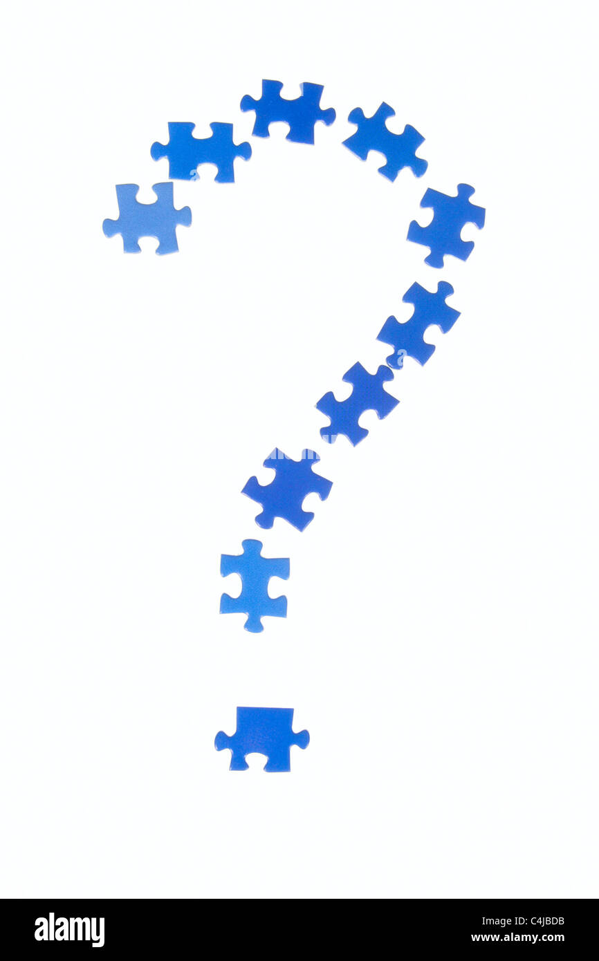 Pieces of puzzle isolated on white background Stock Photo - Alamy