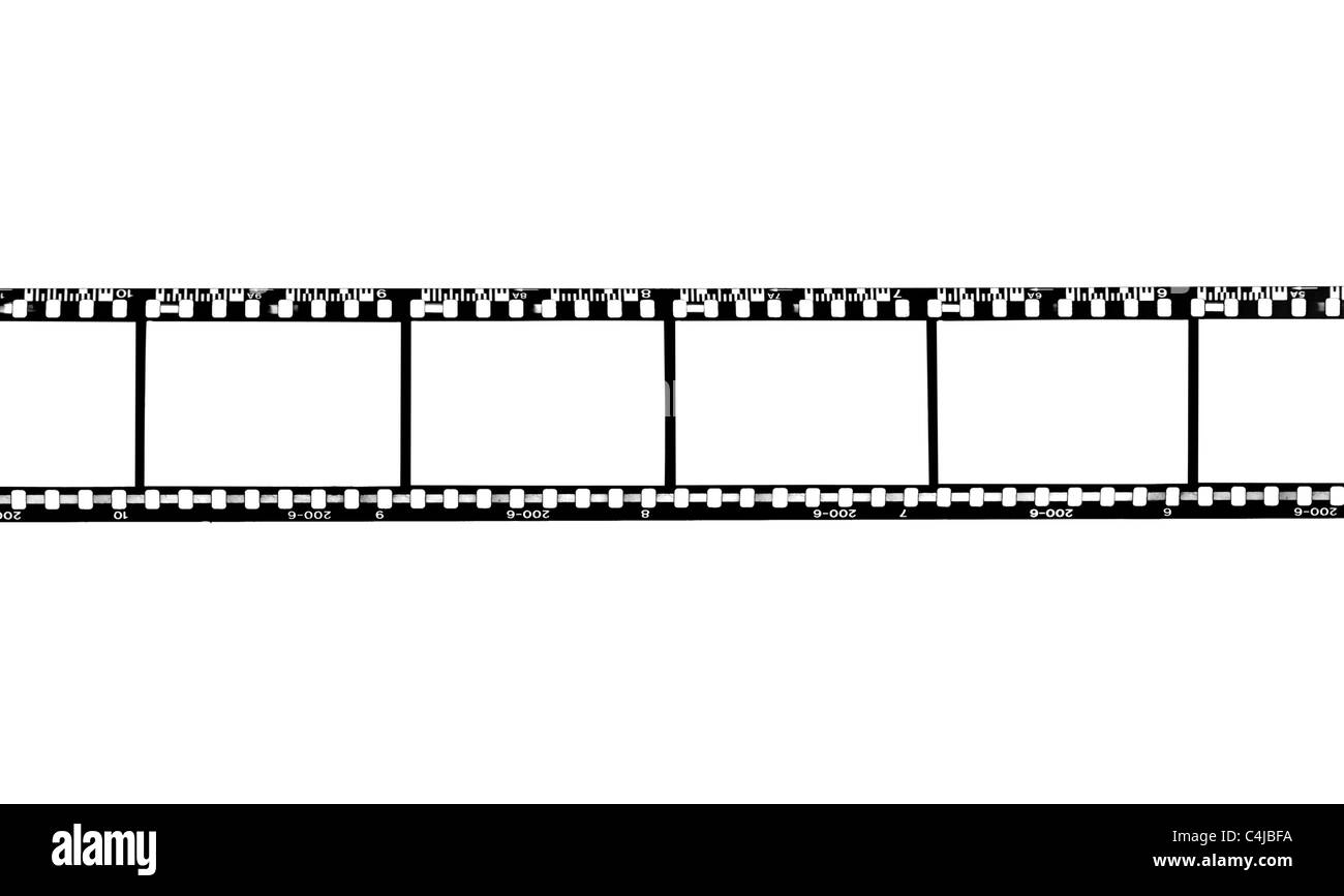 Blank film strip, photo on the white background Stock Photo