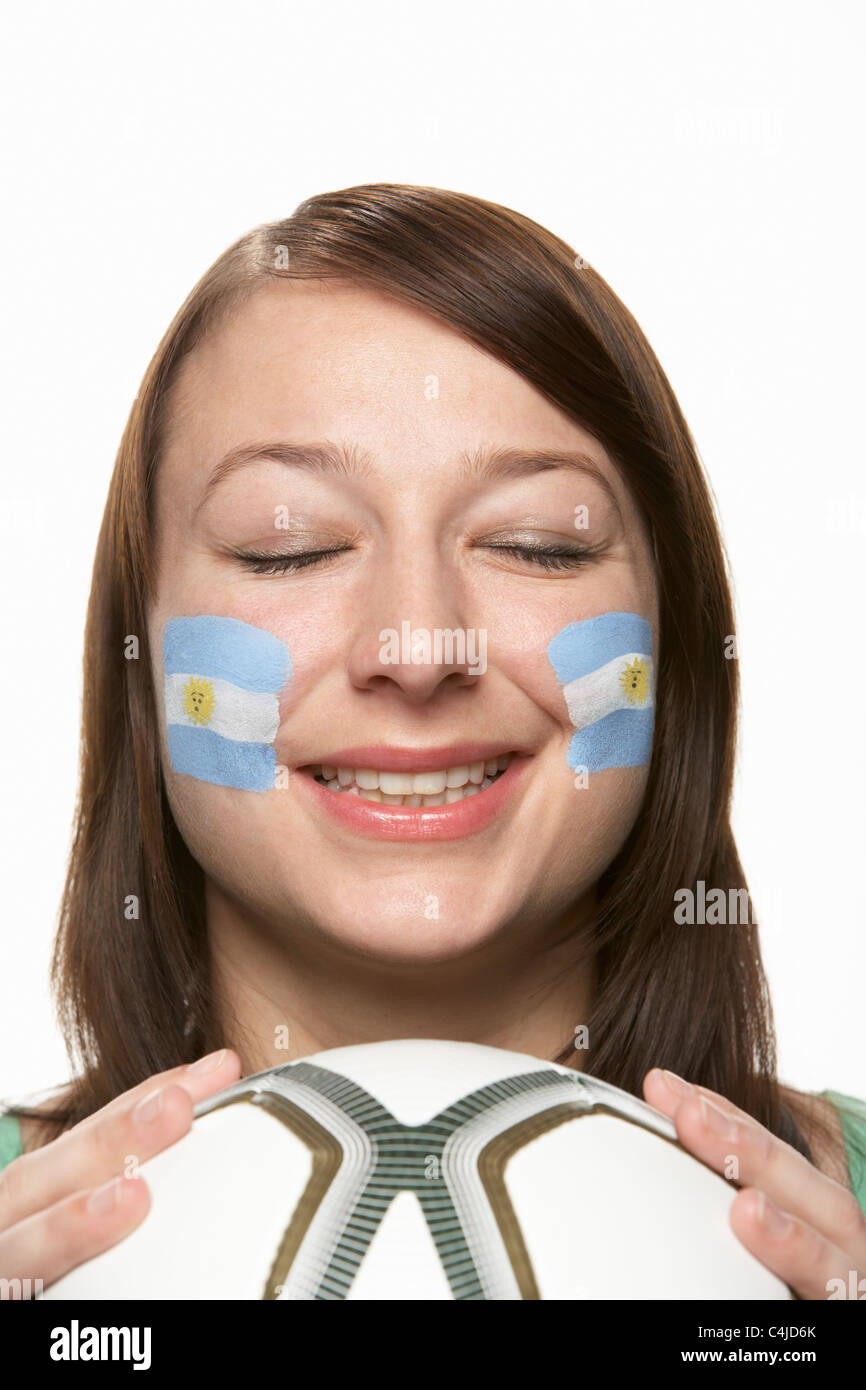 Argentina female soccer fan hires stock photography and images Alamy