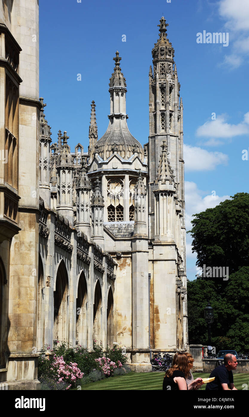 Kings College Chapel and enclave Cambridge Cambridgeshire England Stock Photo