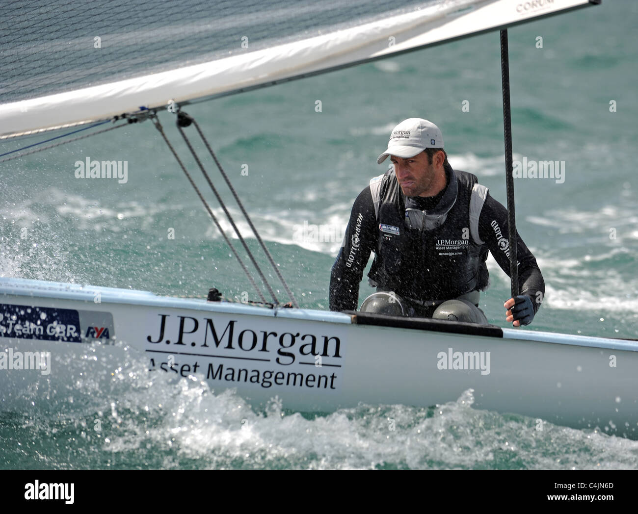 London 2012 Olympic Games Sailing Ben Ainslie sailing a Finn class